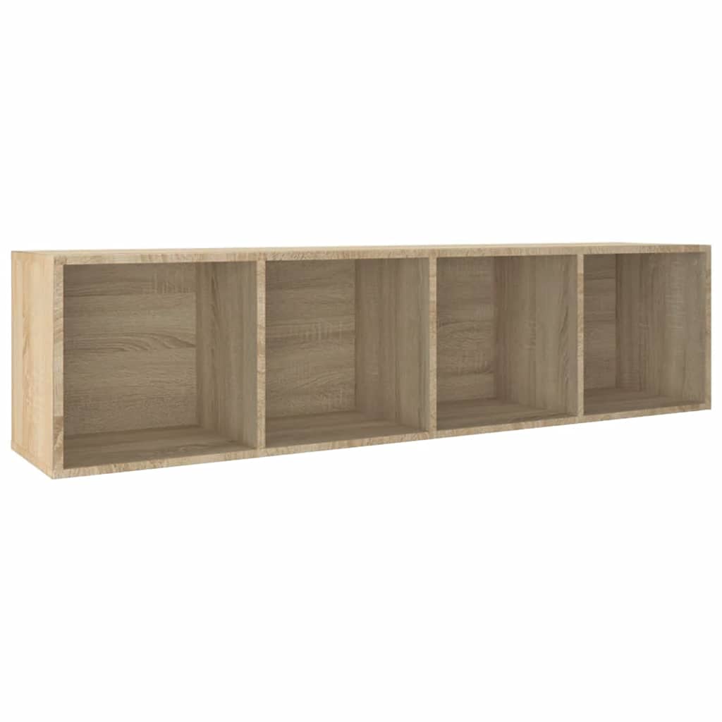 bogreol/tv-bord 36x30x143 cm konstrueret træ Sonoma-eg