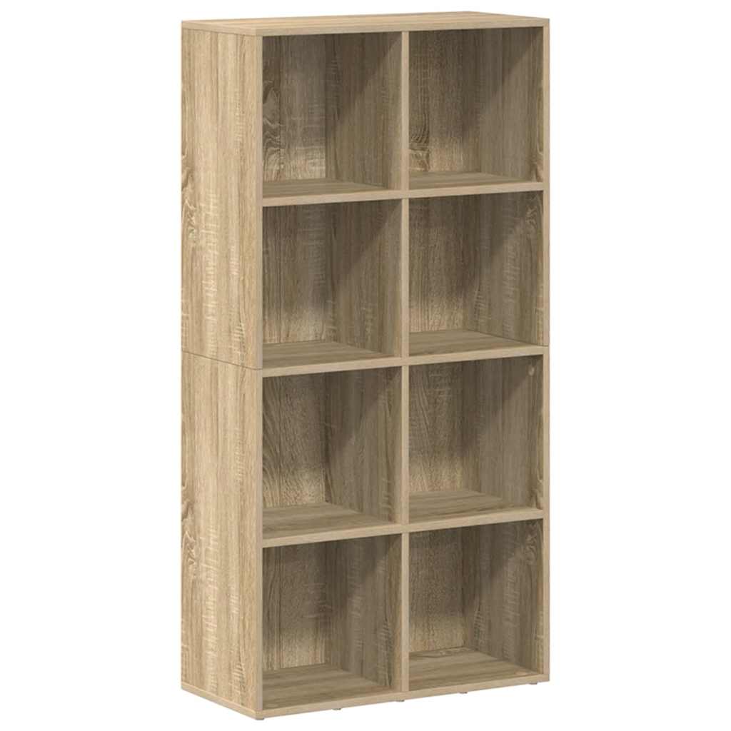 bogreol/skænk 66x30x130 cm konstrueret træ sonoma-eg