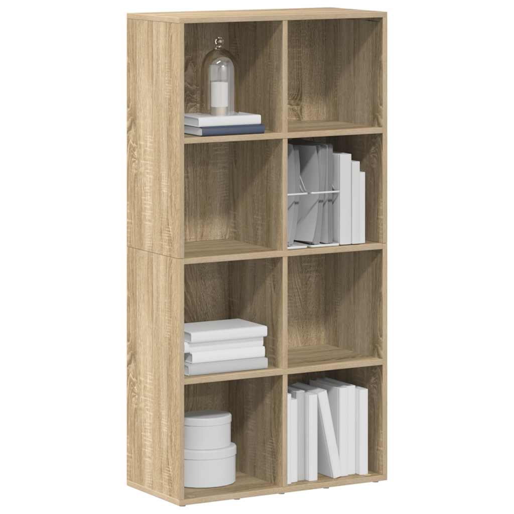 bogreol/skænk 66x30x130 cm konstrueret træ sonoma-eg
