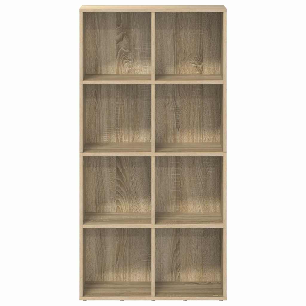bogreol/skænk 66x30x130 cm konstrueret træ sonoma-eg