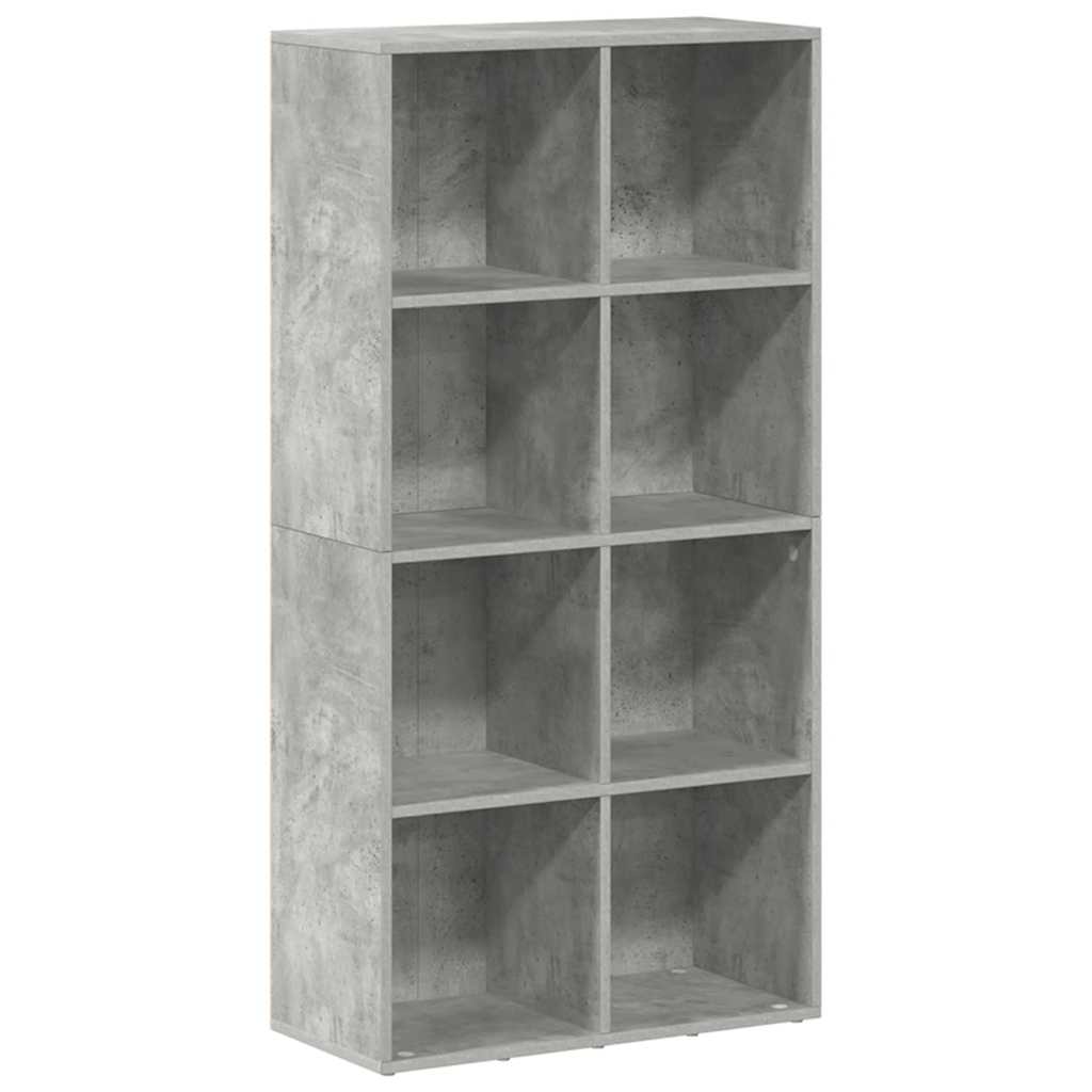 bogreol/skænk 66x30x130 cm konstrueret træ Betongrå