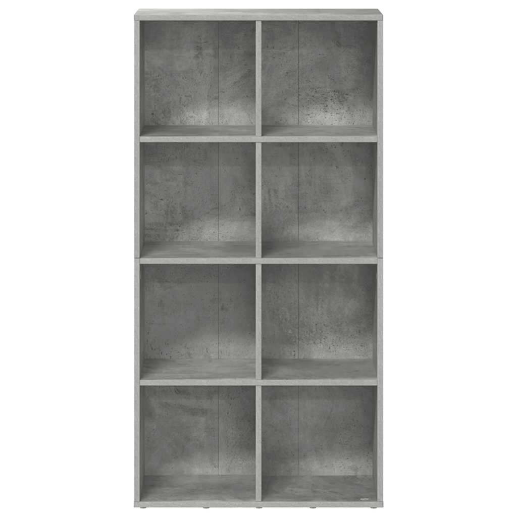 bogreol/skænk 66x30x130 cm konstrueret træ Betongrå