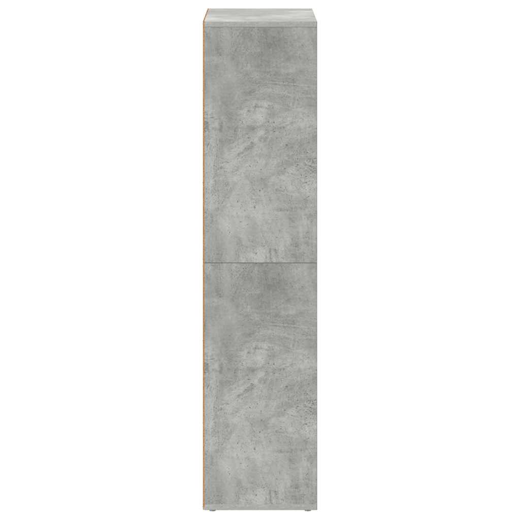 bogreol/skænk 66x30x130 cm konstrueret træ Betongrå