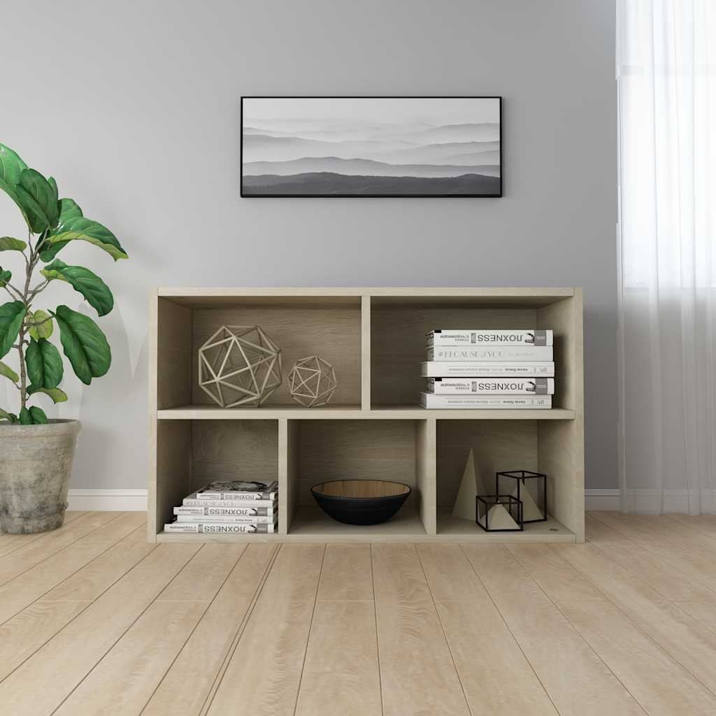 bogreol/skænk 50x25x80 cm konstrueret træ sonoma-eg