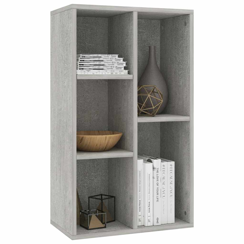 bogreol/skænk 50x25x80 cm konstrueret træ Betongrå