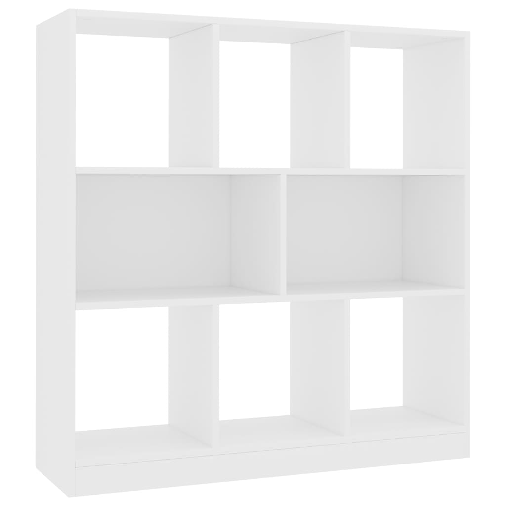 bogreol 97,5x29,5x100 cm konstrueret træ hvid