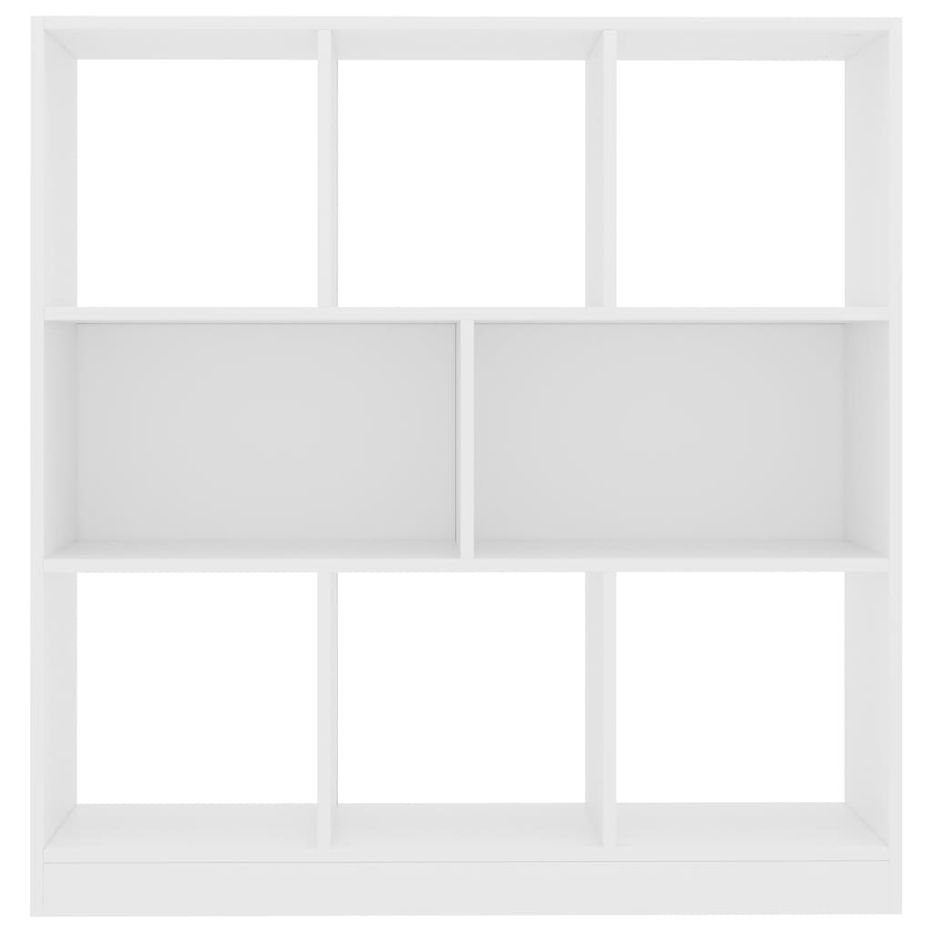 bogreol 97,5x29,5x100 cm konstrueret træ hvid