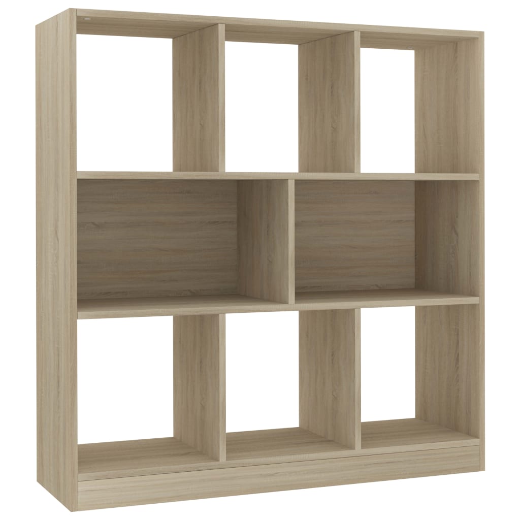 bogreol 97,5x29,5x100 cm konstrueret træ sonoma-eg