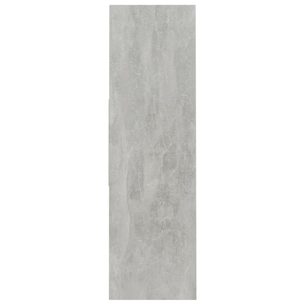 bogreol 97,5x29,5x100 cm konstrueret træ betongrå
