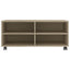 tv-bord med hjul 90x35x35 cm konstrueret træ sonoma-eg