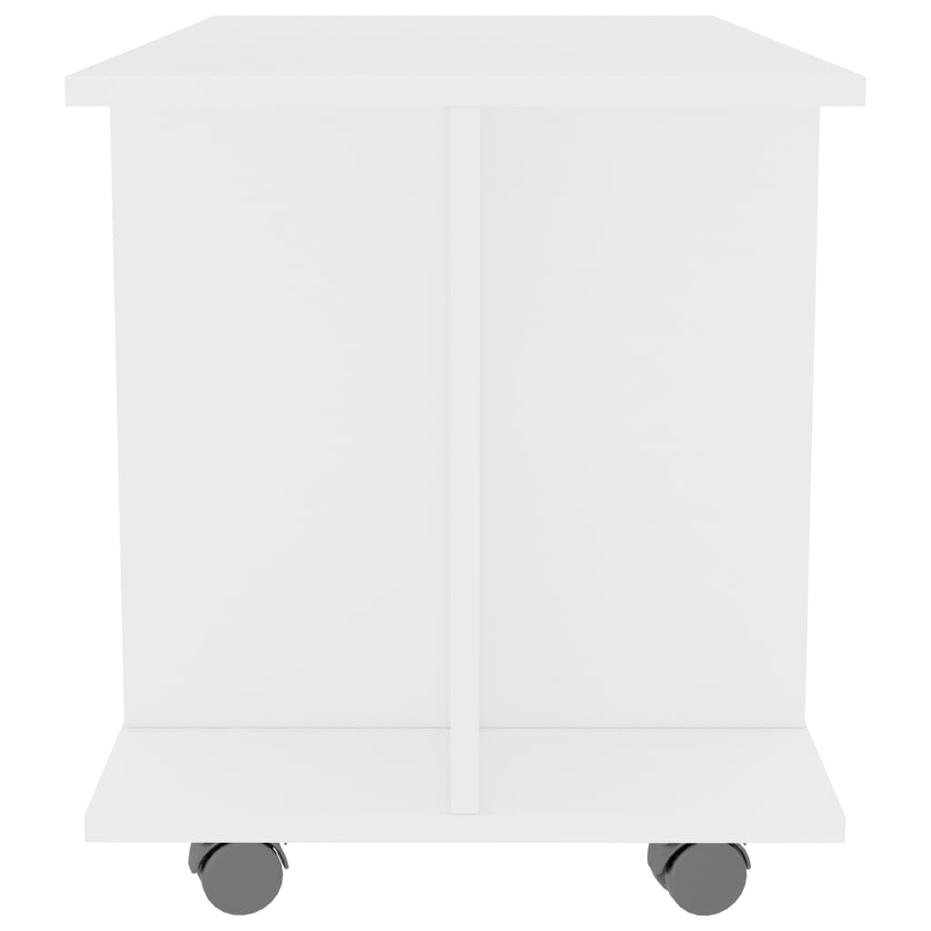 tv-skab med hjul 80x40x45 cm konstrueret træ hvid
