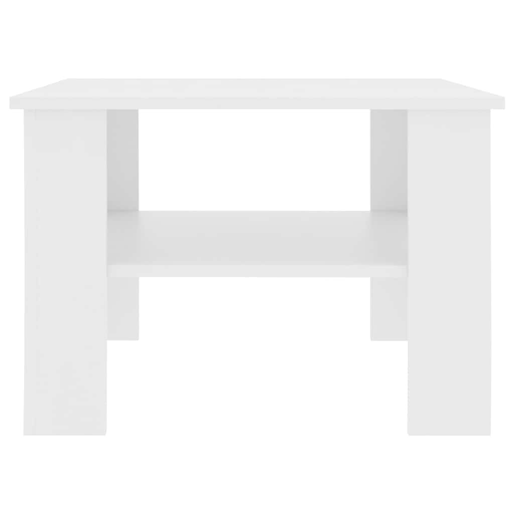 sofabord 60x60x42 cm konstrueret træ hvid