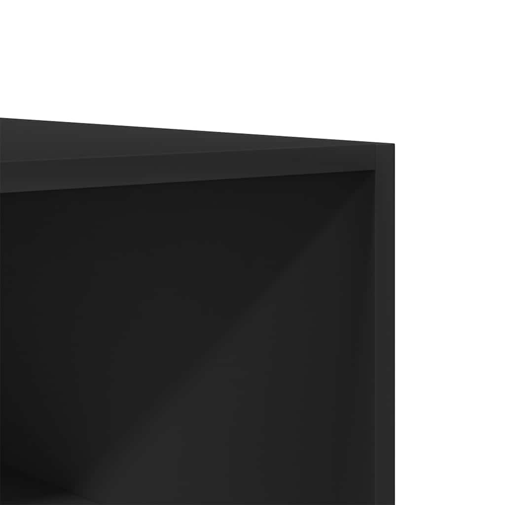 klædeskab 100x50x200 cm konstrueret træ sort