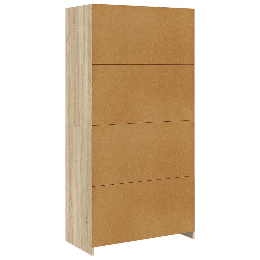 klædeskab 100x50x200 cm konstrueret træ sonoma-eg