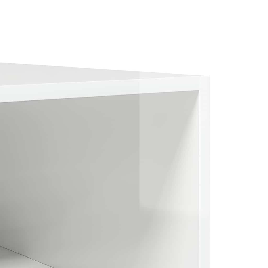 klædeskab 100x50x200 cm konstrueret træ hvid højglans
