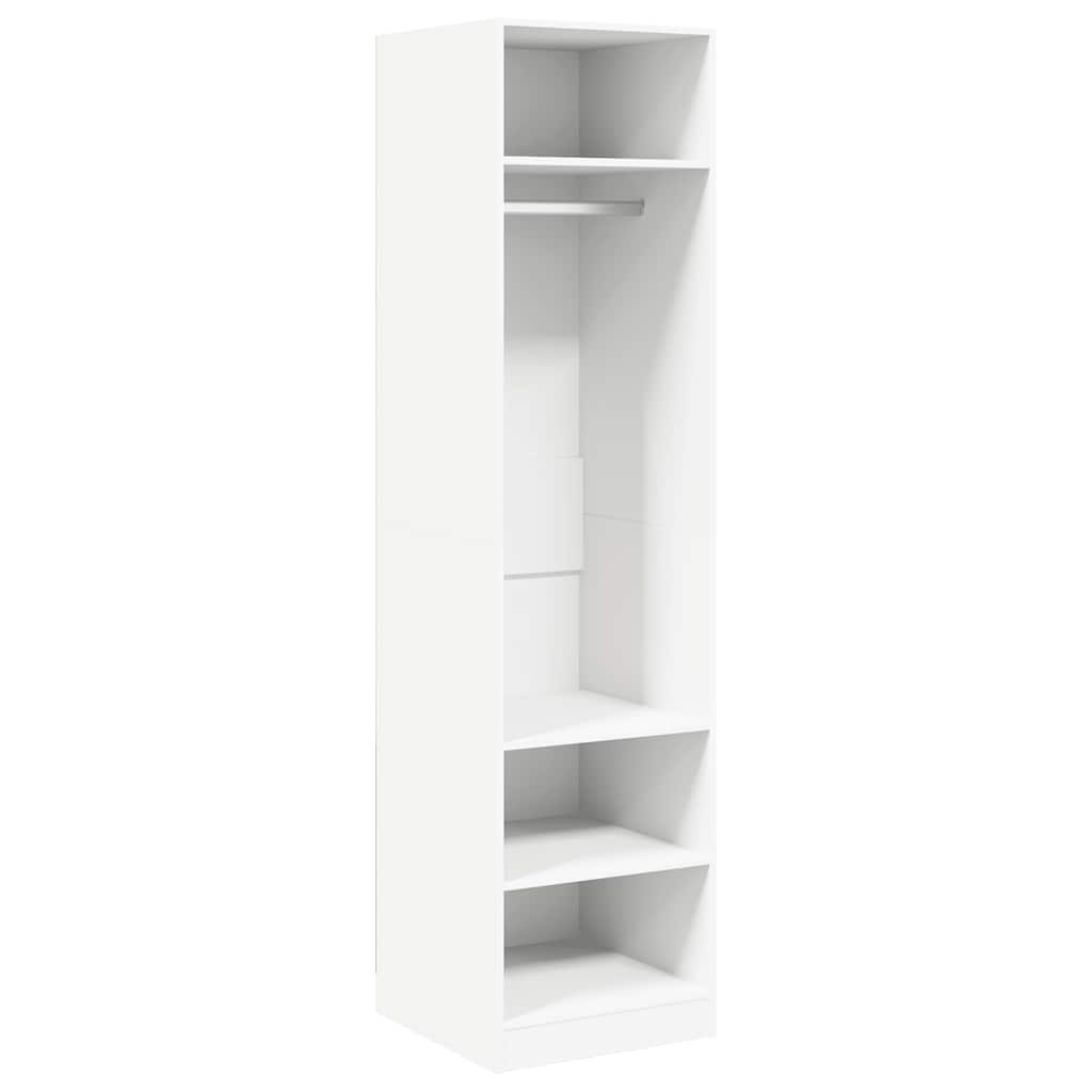 klædeskab 50x50x200 cm konstrueret træ hvid