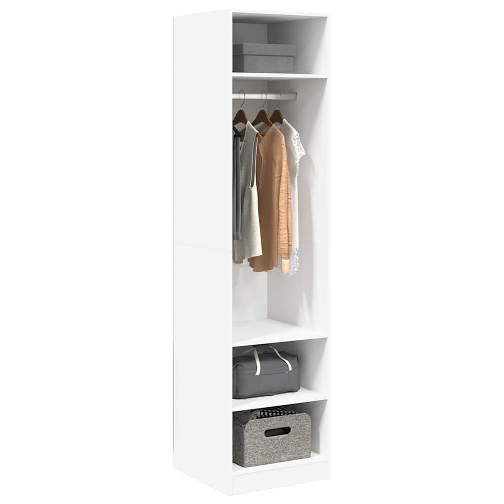 klædeskab 50x50x200 cm konstrueret træ hvid