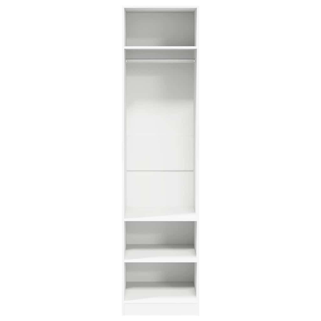 klædeskab 50x50x200 cm konstrueret træ hvid