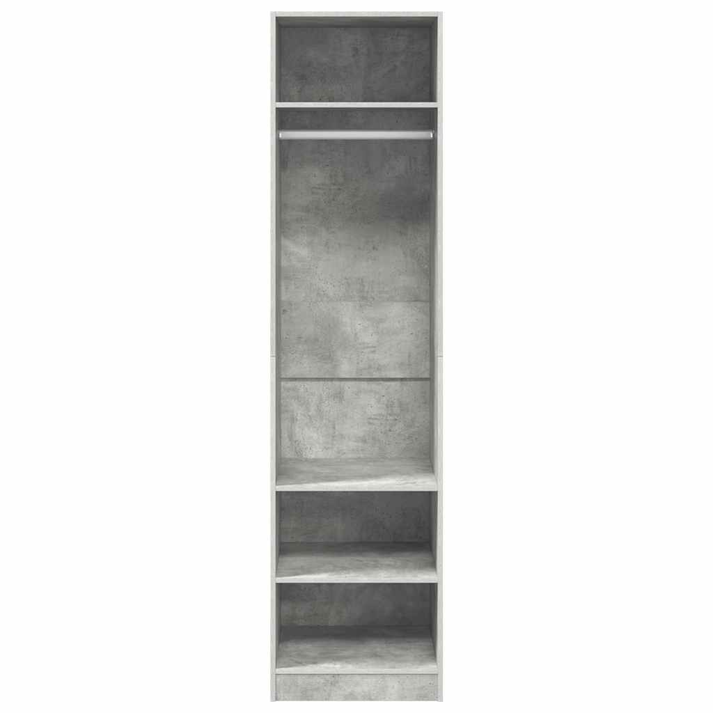 klædeskab 50x50x200 cm konstrueret træ betongrå