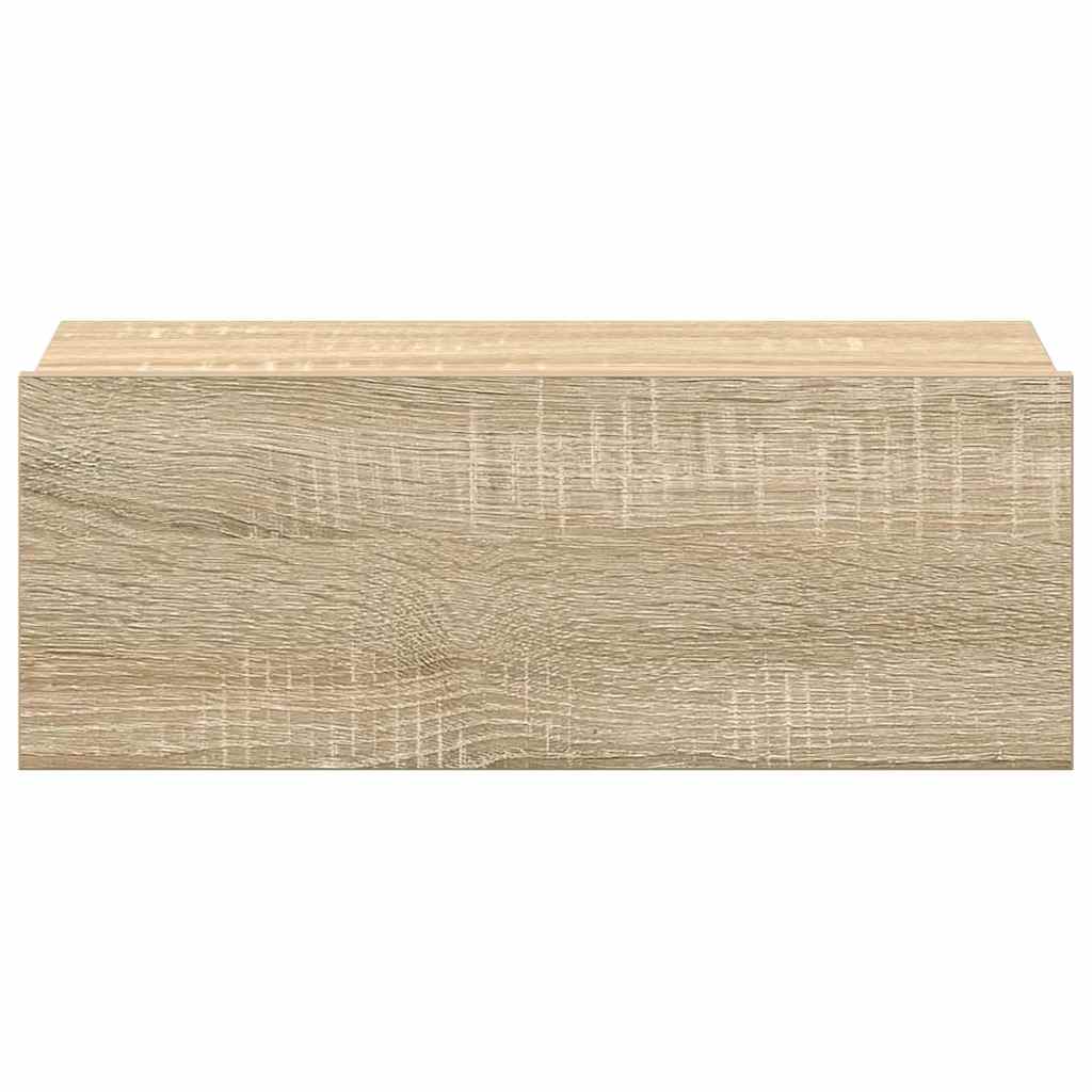 svævende natborde 2 stk. 40 x 30 x 15 cm konstrueret træ sonoma