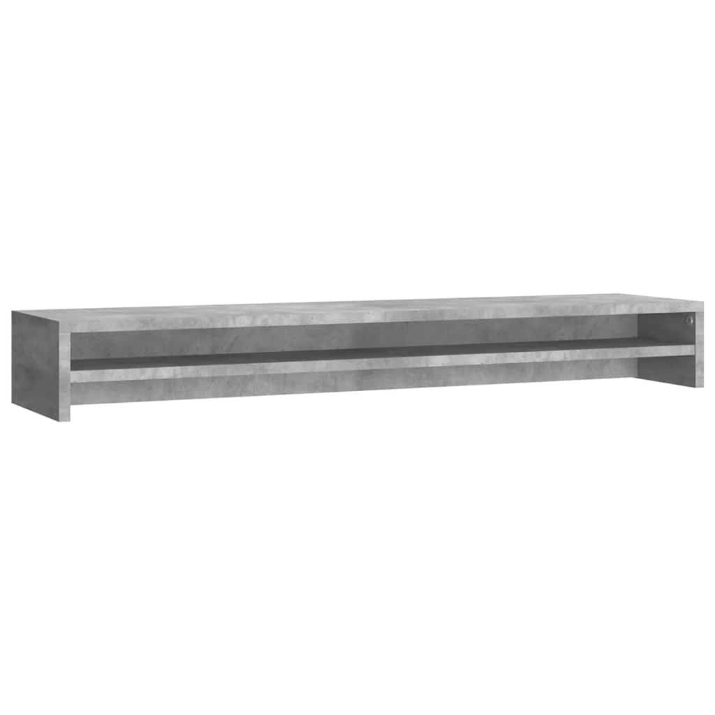 skærmstander 100x24x13 cm konstrueret træ betongrå
