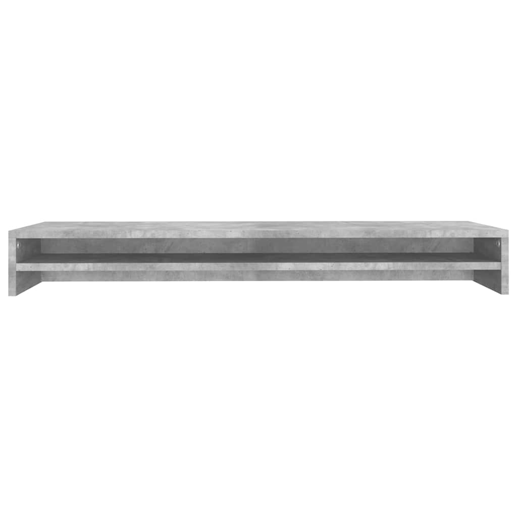 skærmstander 100x24x13 cm konstrueret træ betongrå