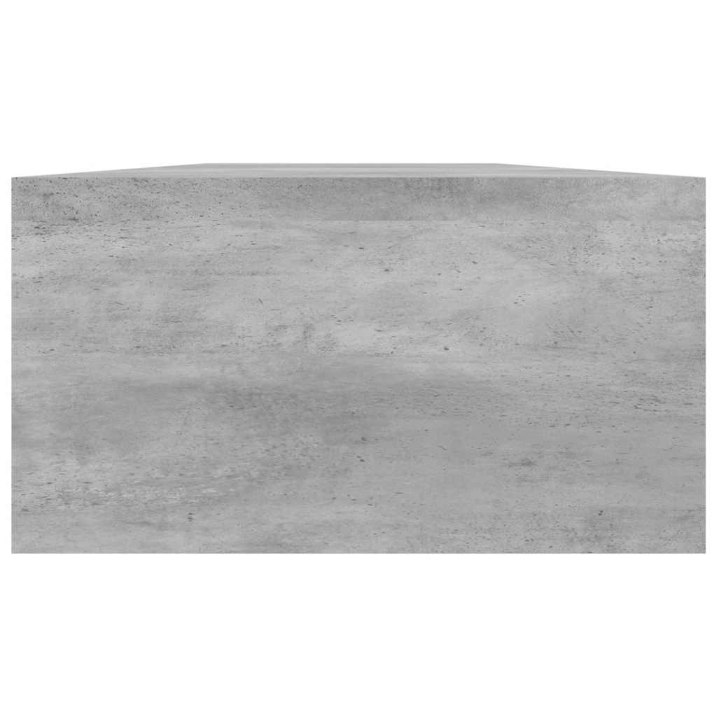 skærmstander 100x24x13 cm konstrueret træ betongrå
