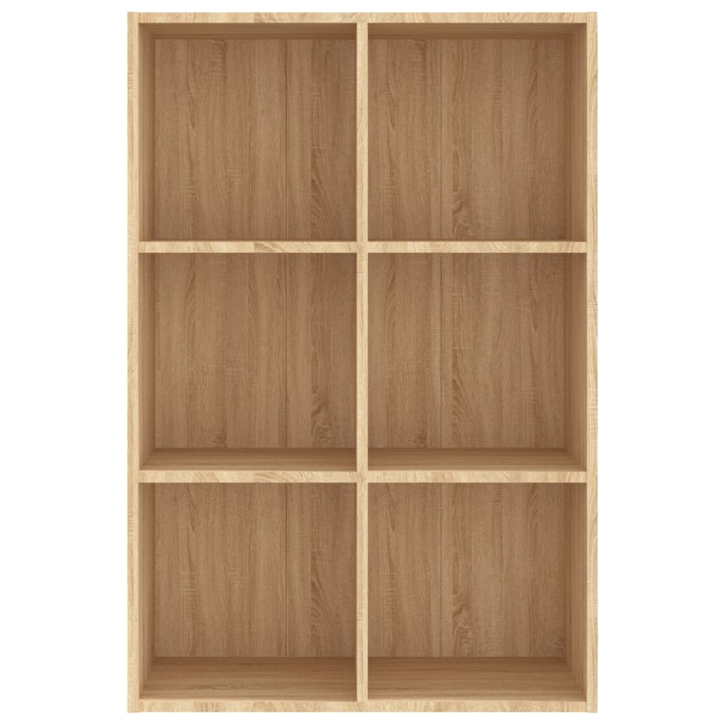 bogreol/skænk 66x30x98 cm konstrueret træ sonoma-eg