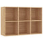 bogreol/skænk 66x30x98 cm konstrueret træ sonoma-eg