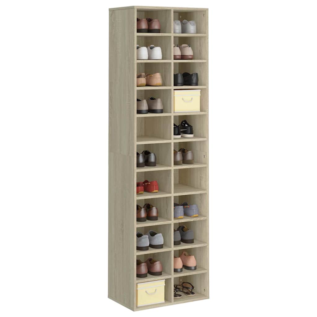 skoskab 54x34x183 cm konstrueret træ sonoma-eg