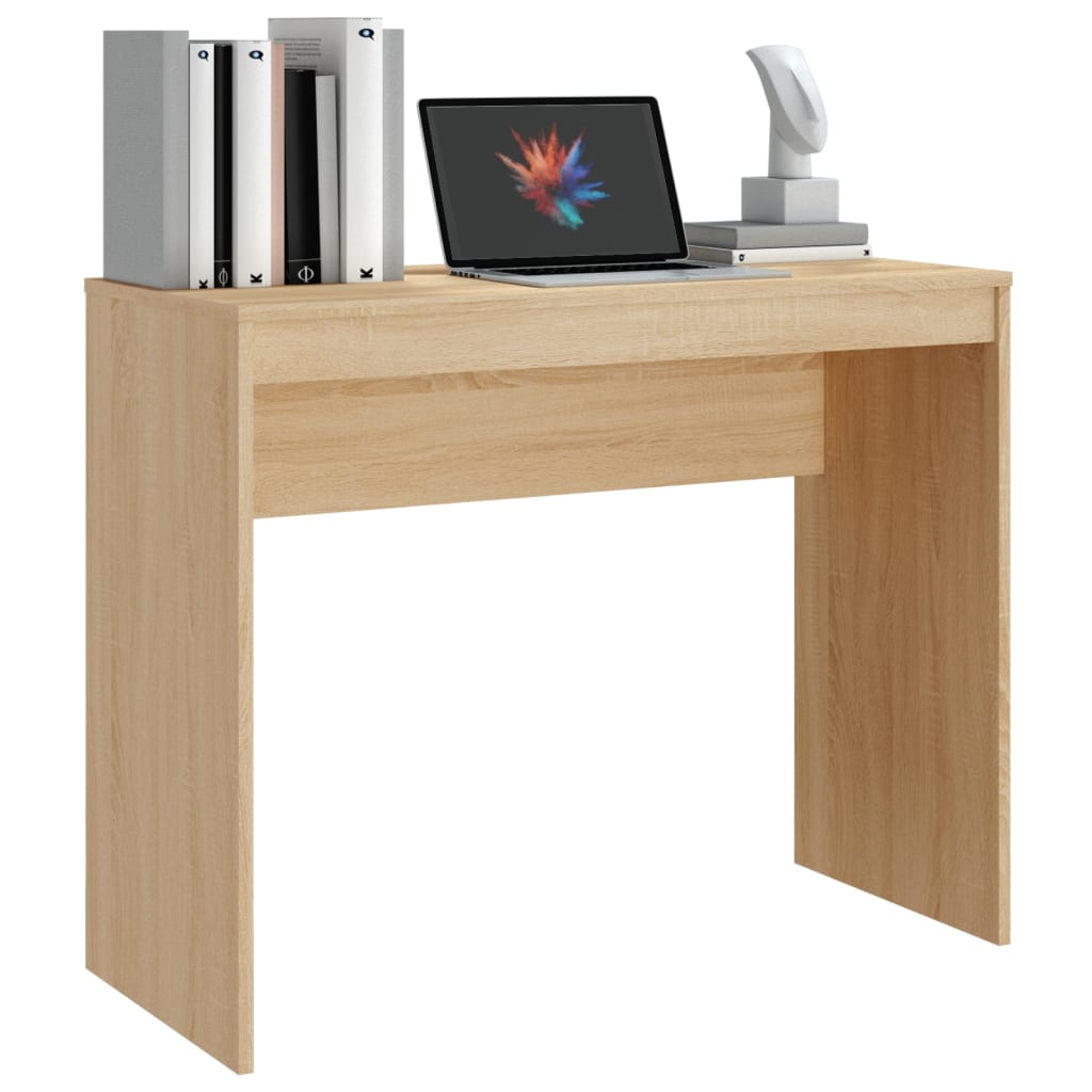 skrivebord 90x40x72 cm konstrueret træ sonoma-eg