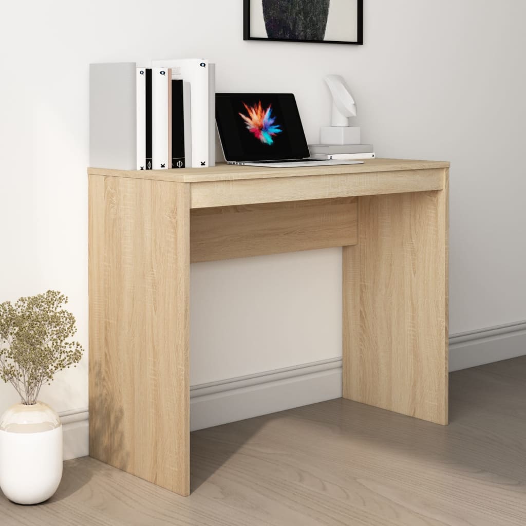 skrivebord 90x40x72 cm konstrueret træ sonoma-eg