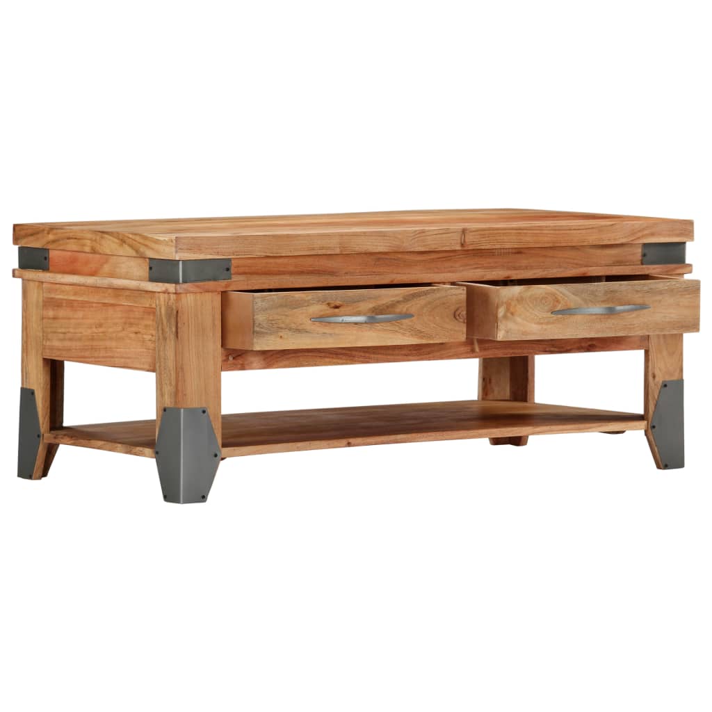 sofabord 110 x 52 x 45 cm massivt akacietræ