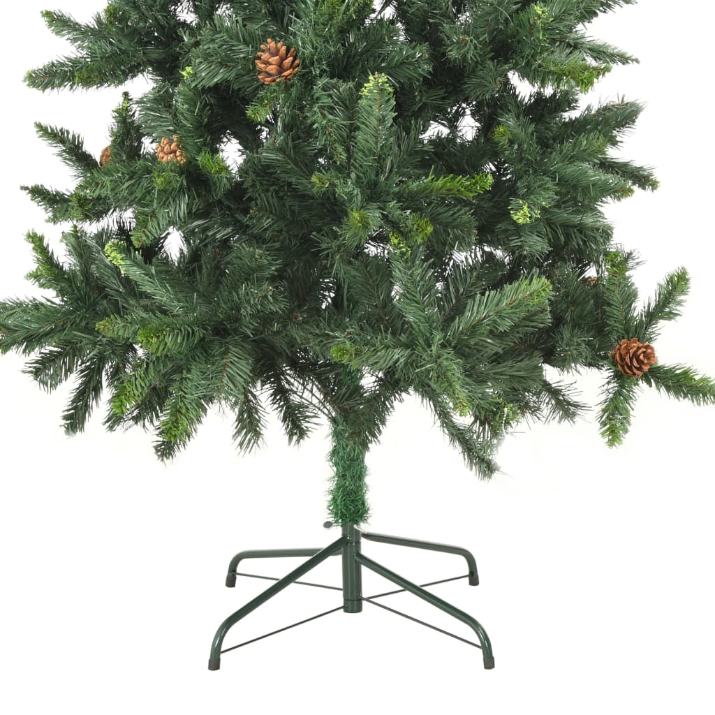 kunstigt juletræ med grankogler 180 cm grøn