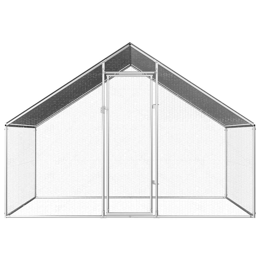 udendørs hønsebur 2,75x2x1,92 m galvaniseret stål