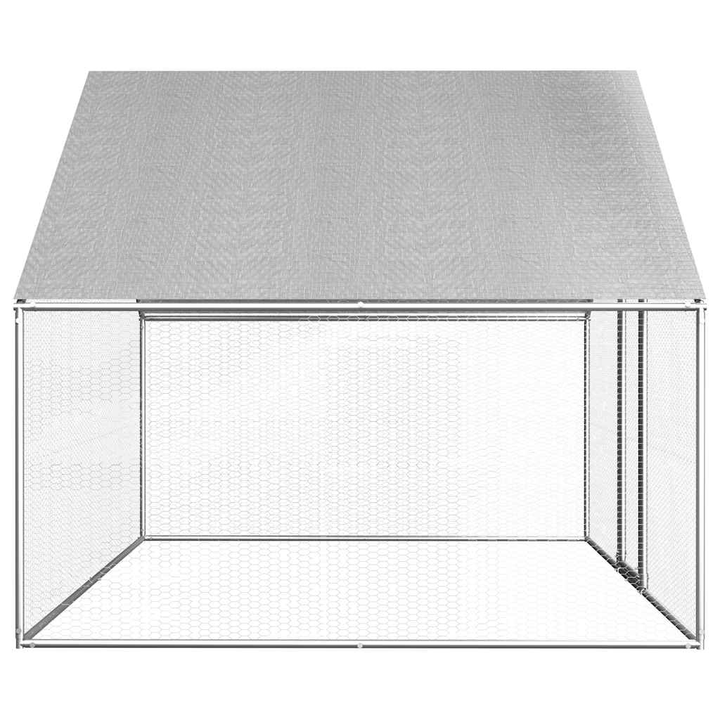 udendørs hønsebur 2,75x2x1,92 m galvaniseret stål