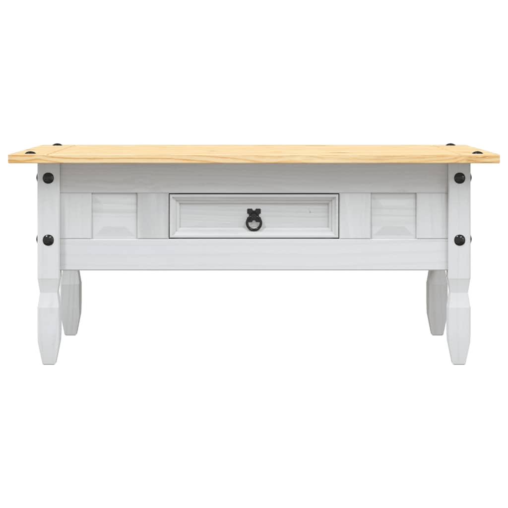sofabord 100 x 55 x 44 cm fyrretræ Corona-serien hvid