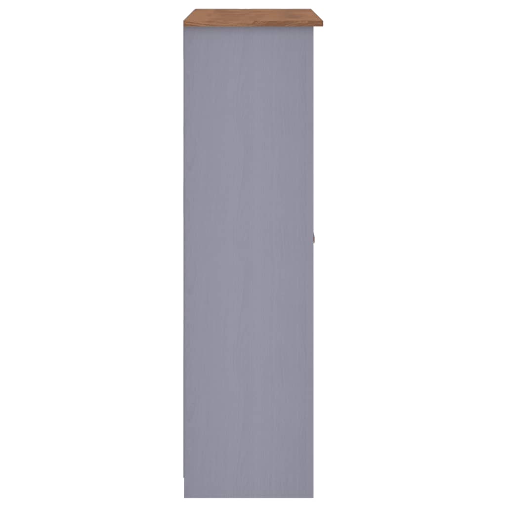 klædeskab med 3 låger 118 x 50 x 171,5 cm fyrretræ grå Panama