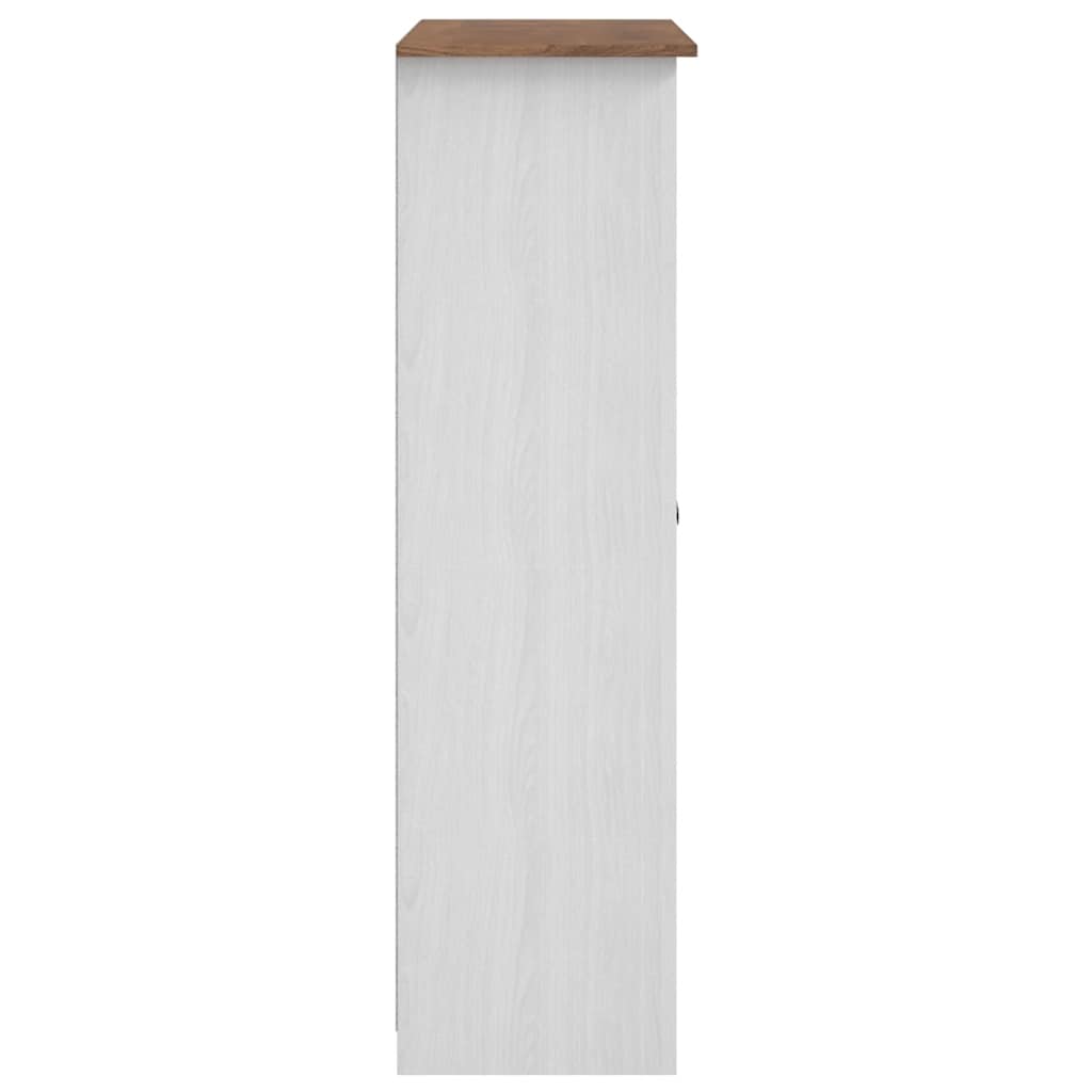 klædeskab med 3 låger 118 x 50 x 171,5 cm fyrretræ hvid Panama