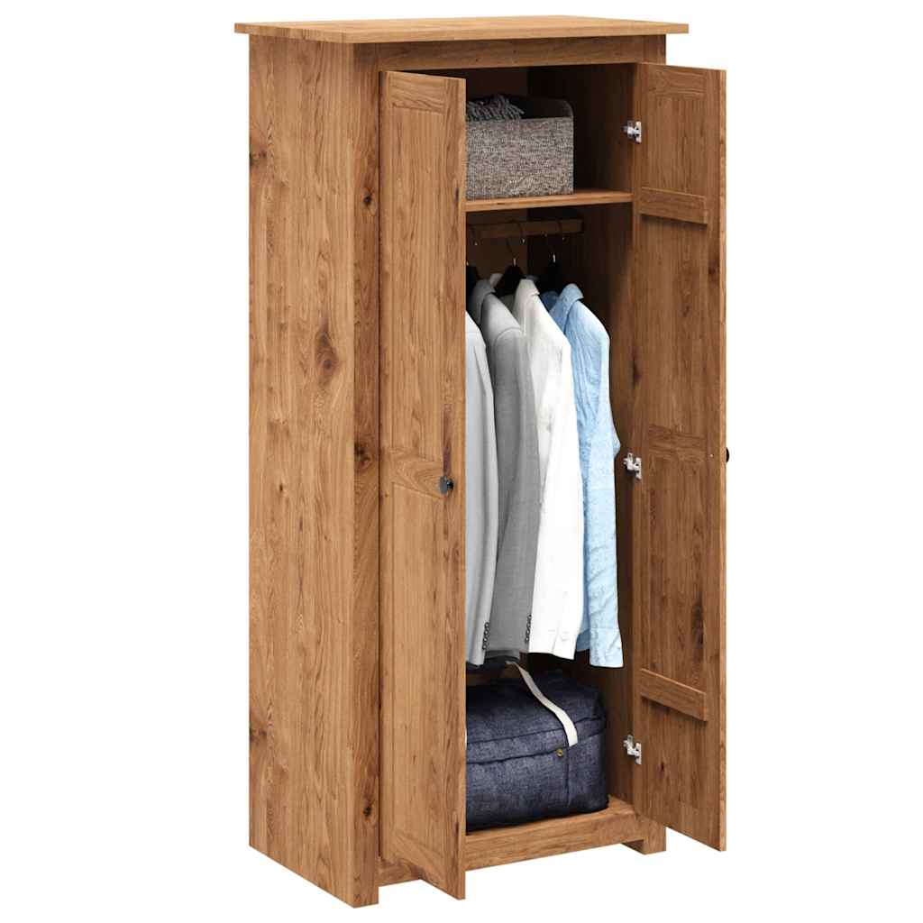 klædeskab Panama-serien 80x50x171,5 cm massivt fyrretræ