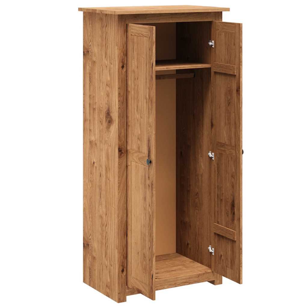 klædeskab Panama-serien 80x50x171,5 cm massivt fyrretræ