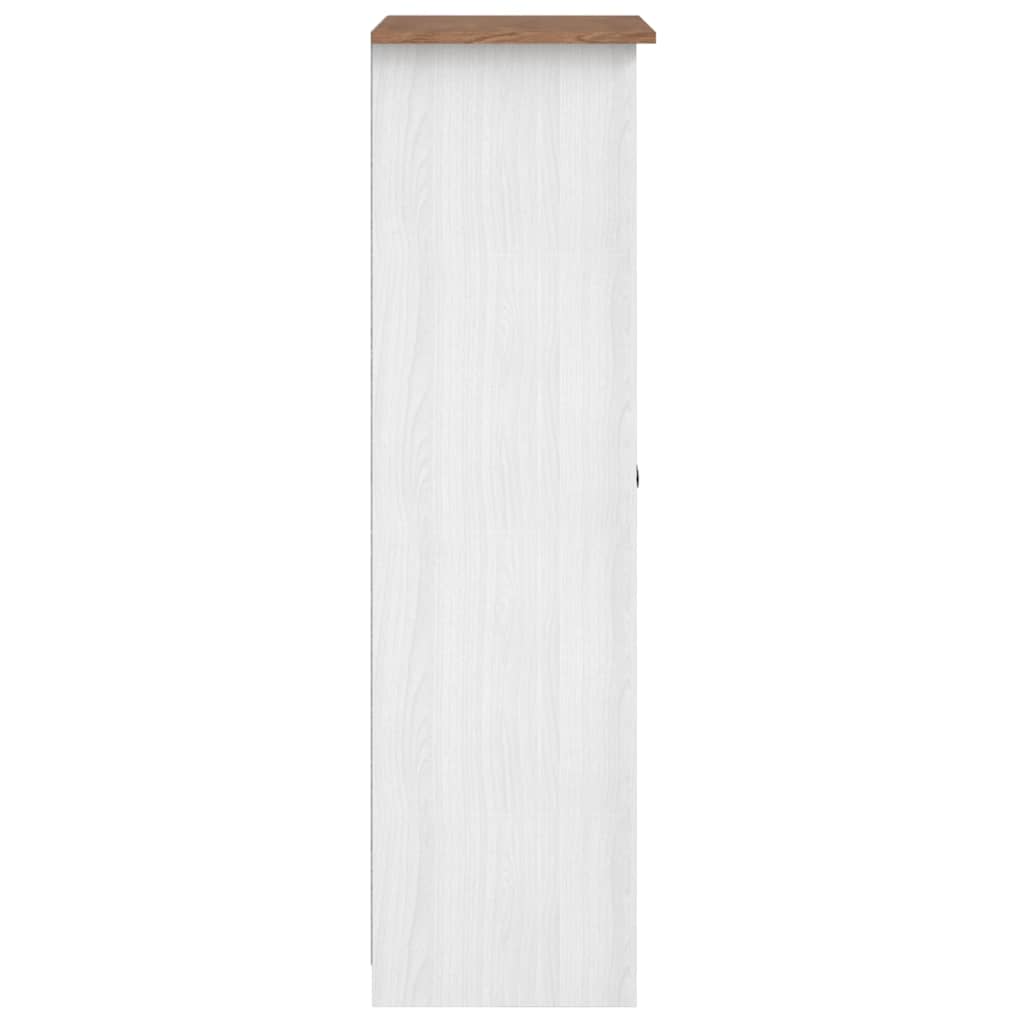klædeskab Panama-serien 80x50x171,5 cm massivt fyrretræ hvid