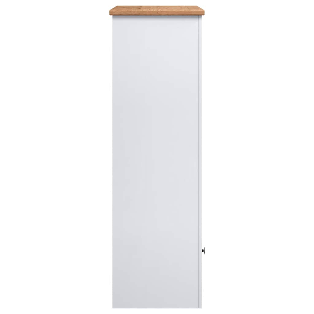 bogreol 80 x 35 x 100 cm massivt fyrretræ hvid Panama