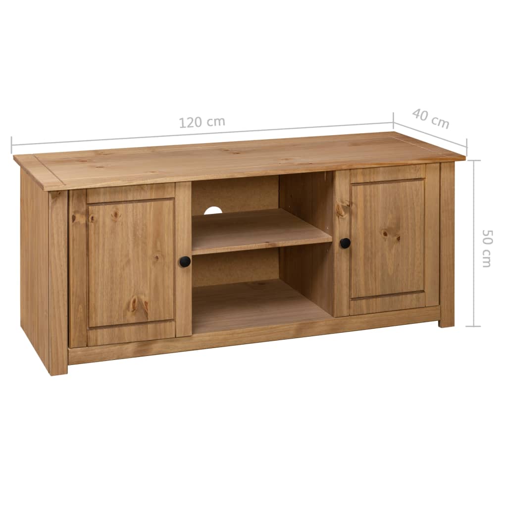 tv-bord Panama-serien 120x40x50 cm massivt fyrretræ