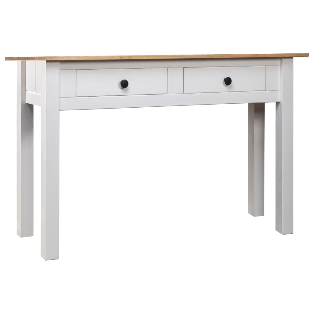 konsolbord Panama-serien 110x40x72 cm massivt fyrretræ hvid
