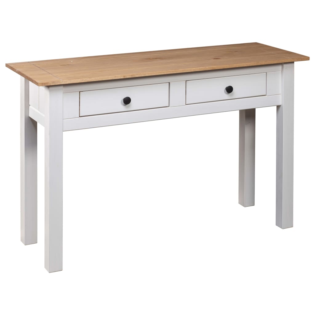 konsolbord Panama-serien 110x40x72 cm massivt fyrretræ hvid