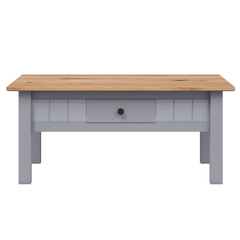 sofabord 100x60x43,5 cm massivt fyrretræ Panama grå
