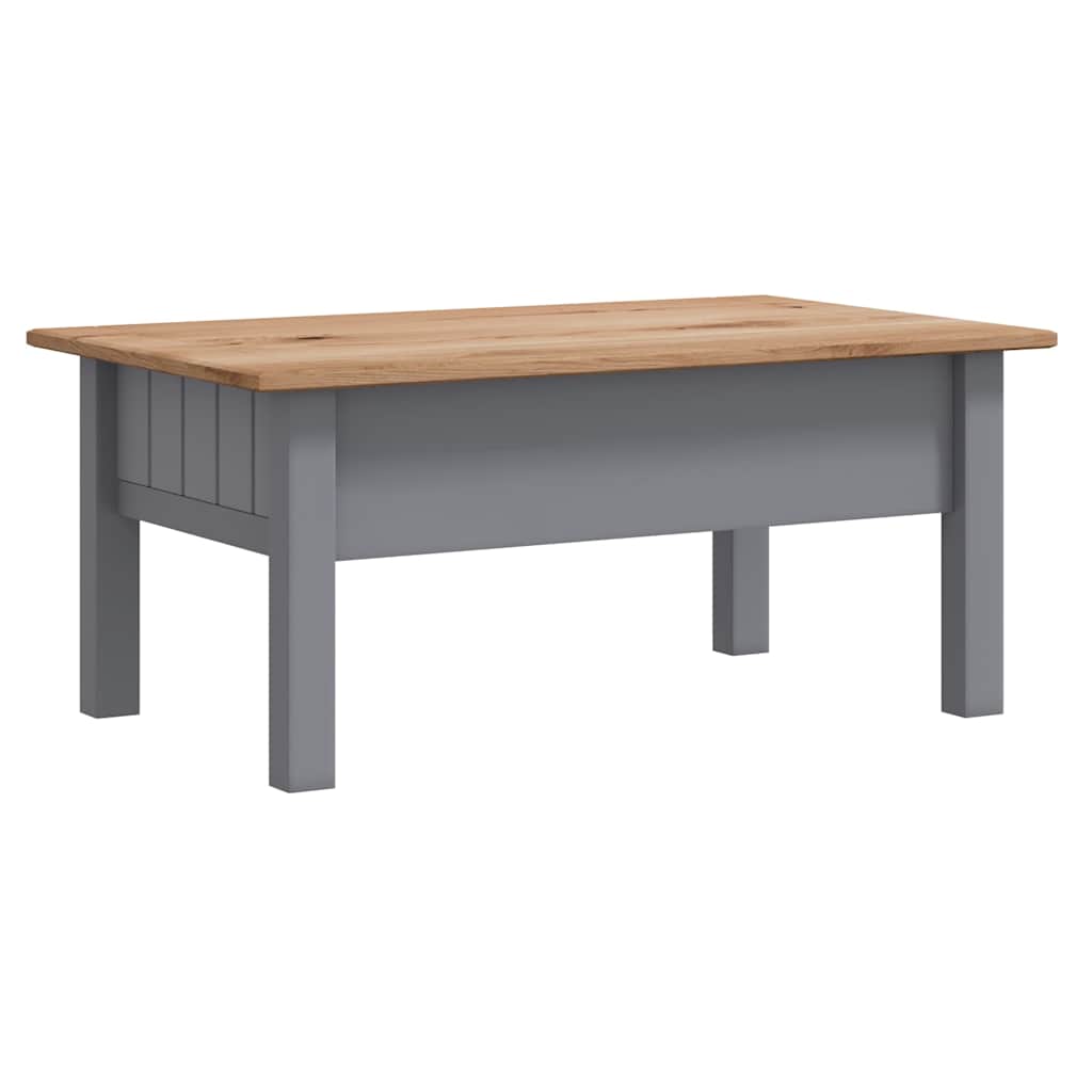 sofabord 100x60x43,5 cm massivt fyrretræ Panama grå