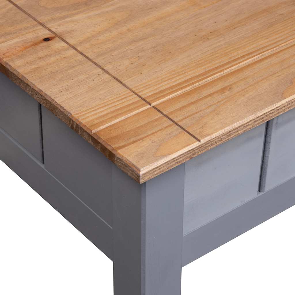 sofabord 100x60x43,5 cm massivt fyrretræ Panama grå