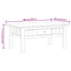 sofabord 100x60x43,5 cm massivt fyrretræ Panama hvid